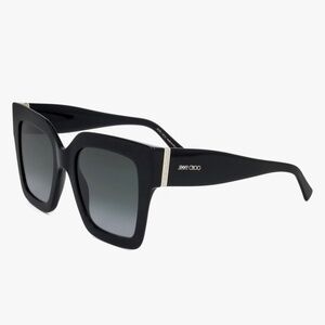 Jimmy Choo Sunglasses NWT EDNA/S Black/Grey Shaded 52/22/145